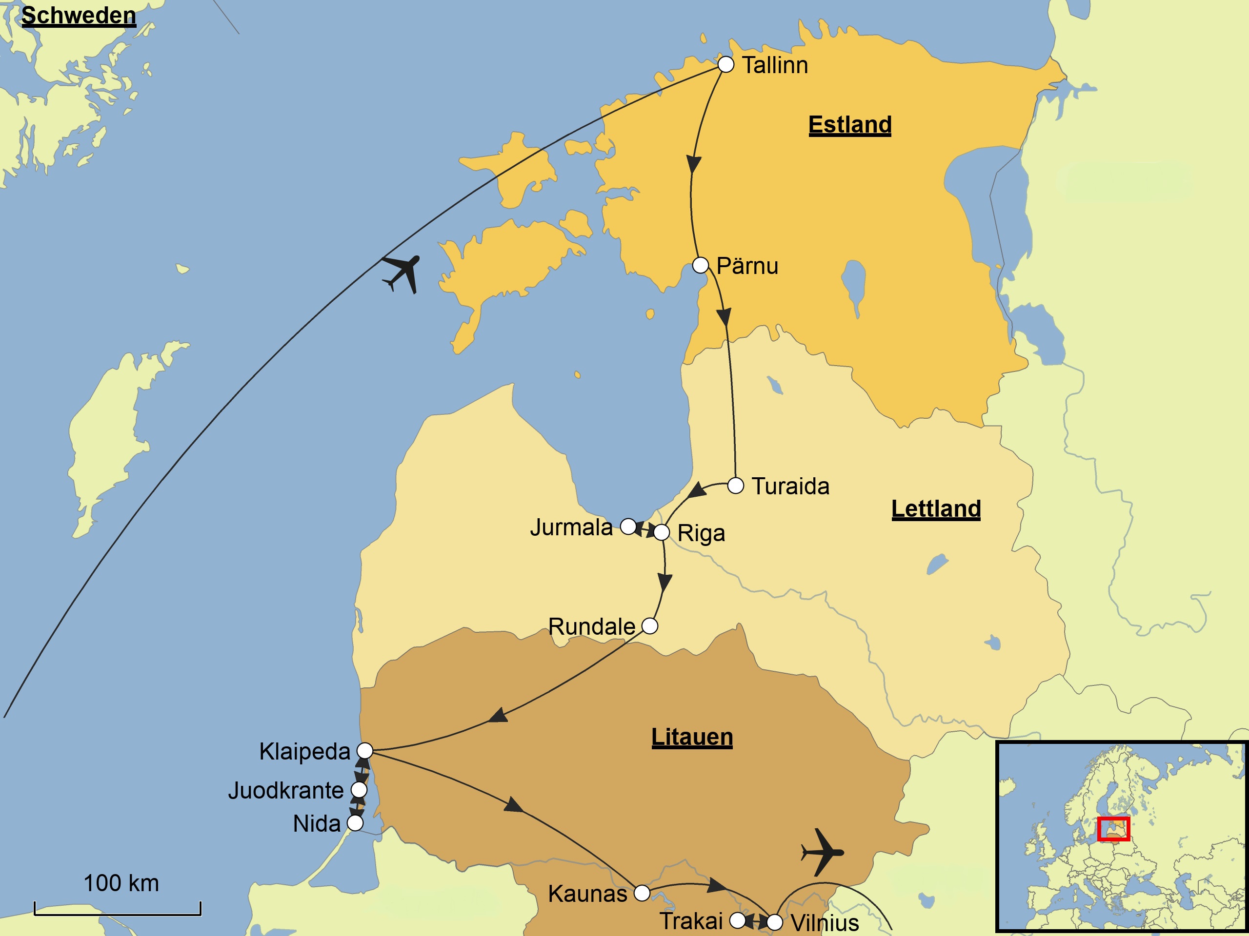 Baltikum Karte